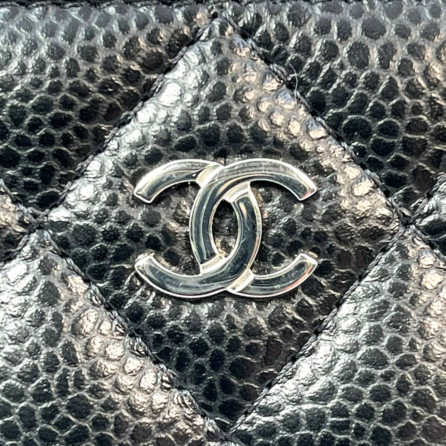 CHANEL キャビアスキン コインケース_39280