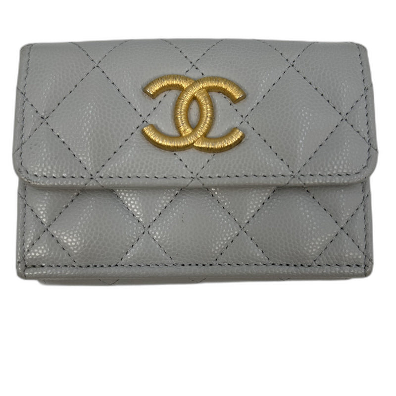 CHANEL キャビア ココマーク 三つ折り財布_39281
