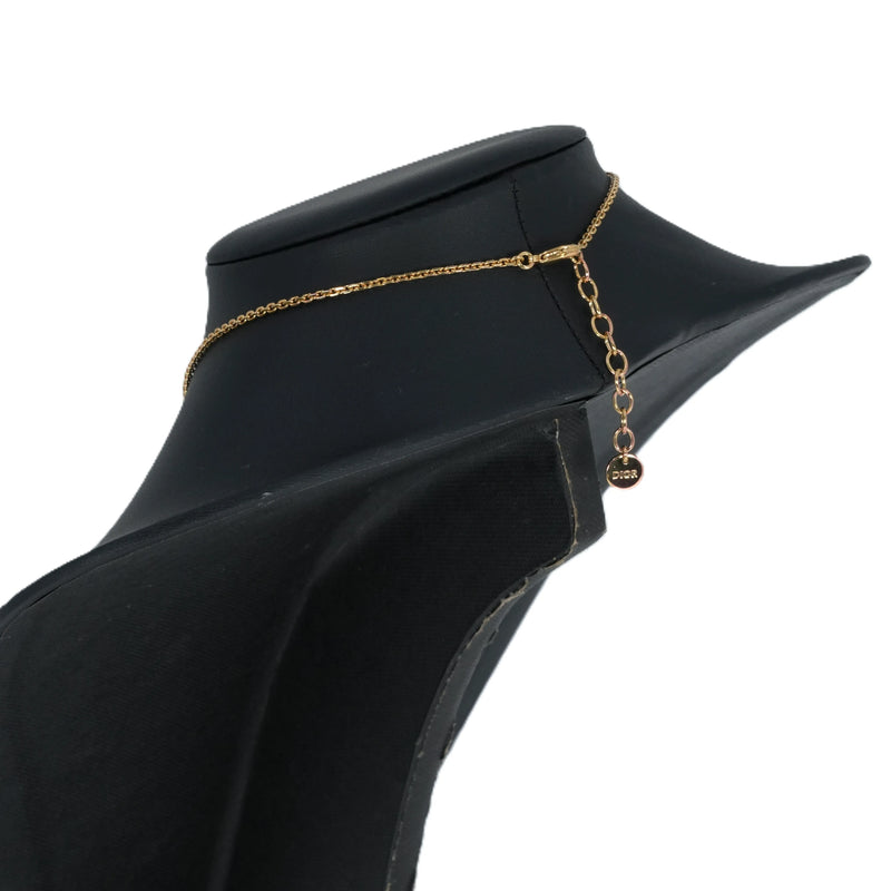 Dior CD Necklace with Crystal Heart Charm - Metal 