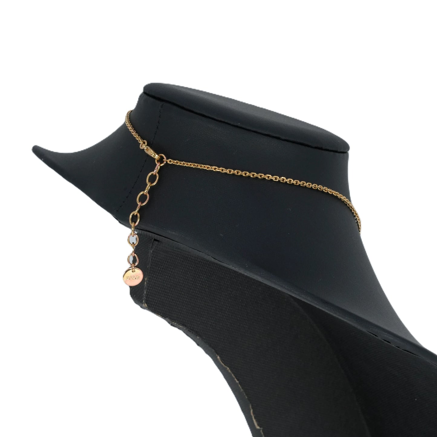 Dior CD Necklace with Crystal Heart Charm - Metal 