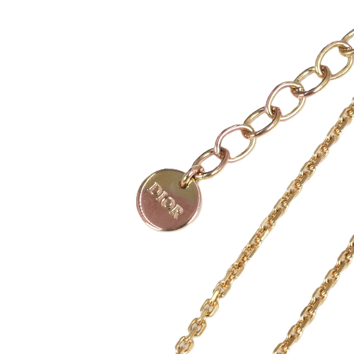 Dior CD Necklace with Crystal Heart Charm - Metal 