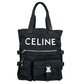 CELINE ロゴ ナイロン トートバッグ - ブラック
