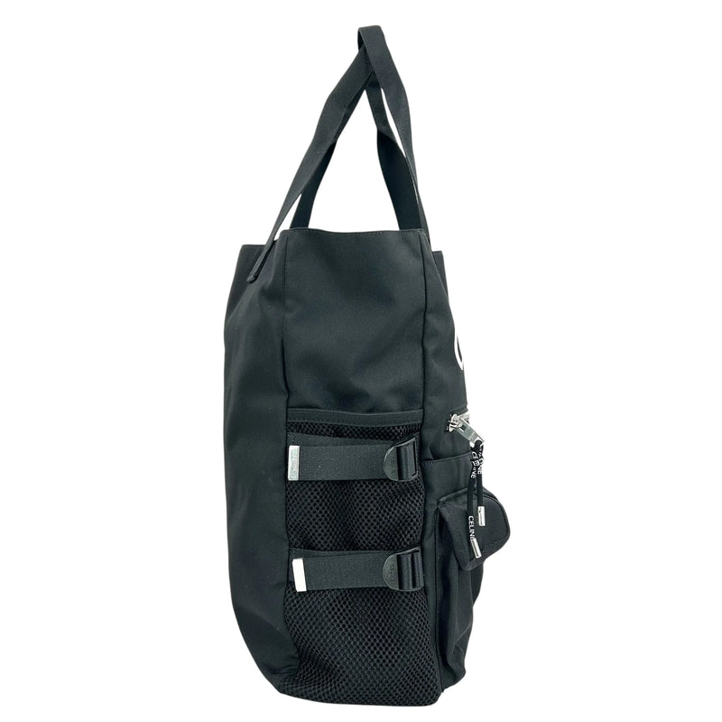 CELINE ロゴ ナイロン トートバッグ - ブラック