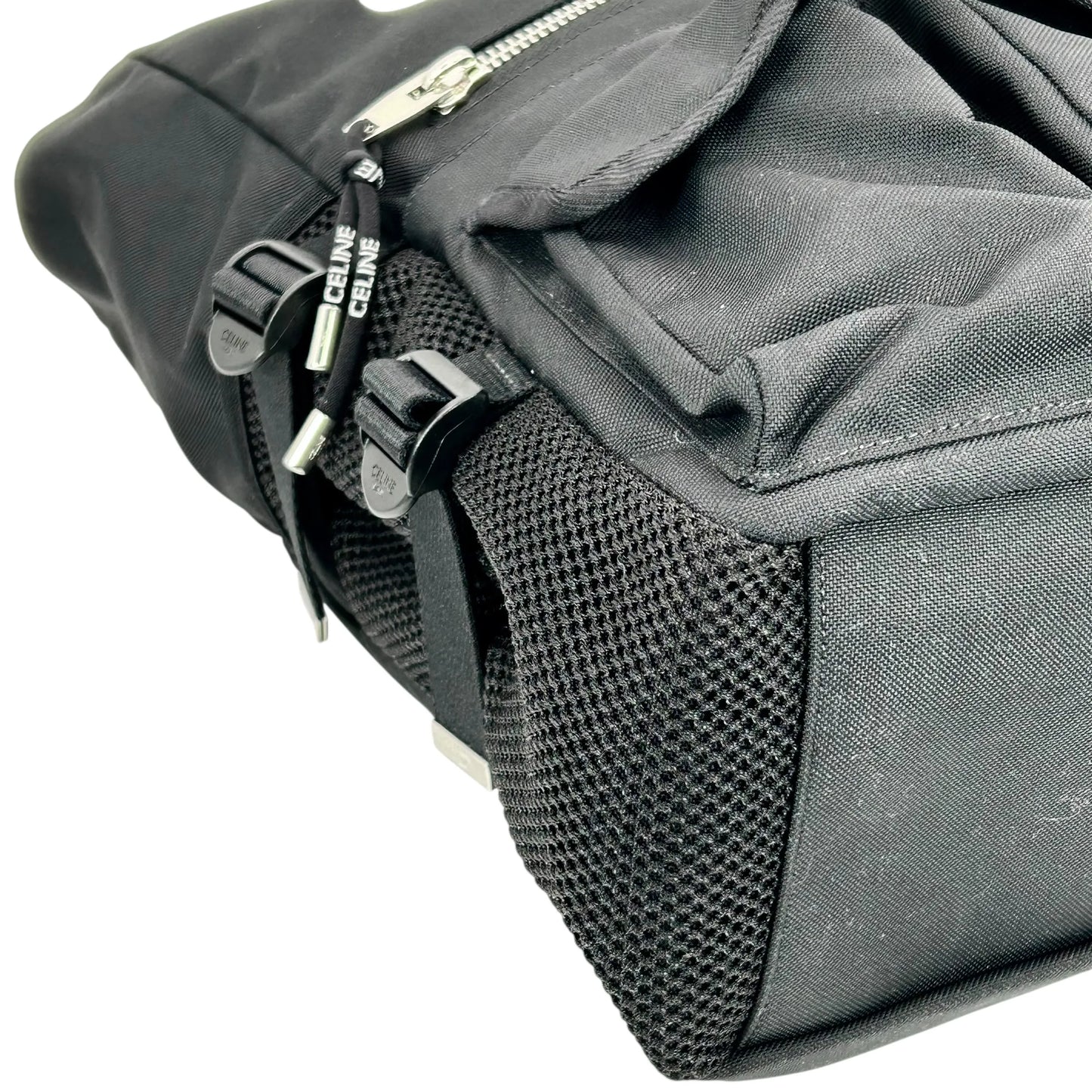 CELINE ロゴ ナイロン トートバッグ - ブラック