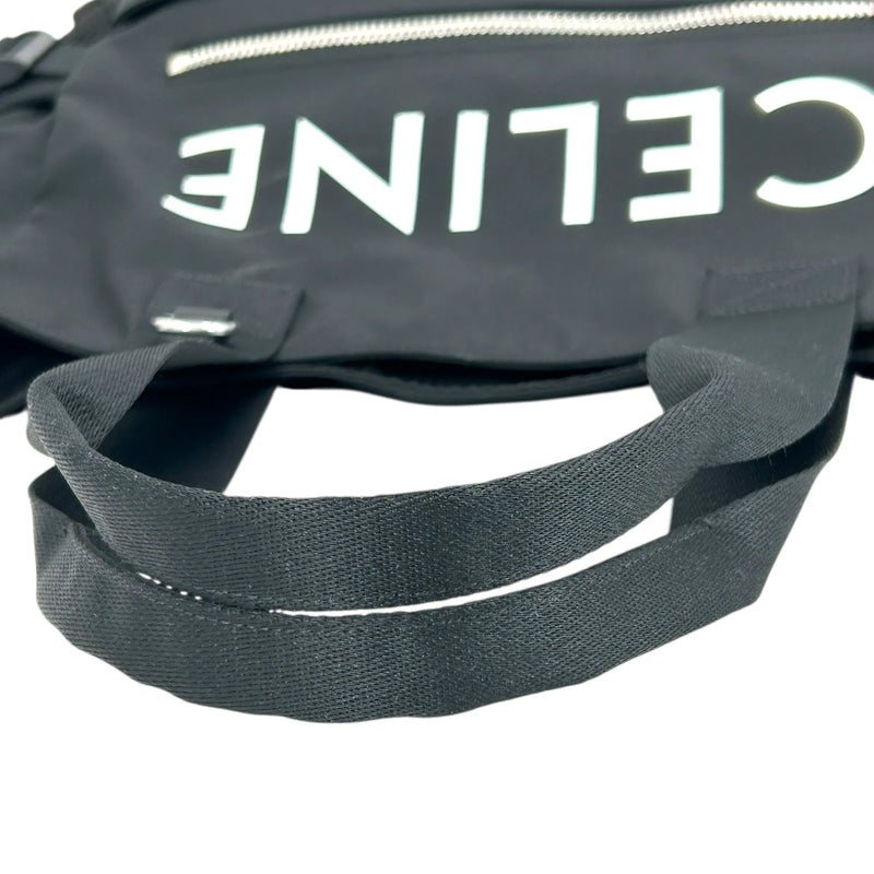 CELINE ロゴ ナイロン トートバッグ - ブラック