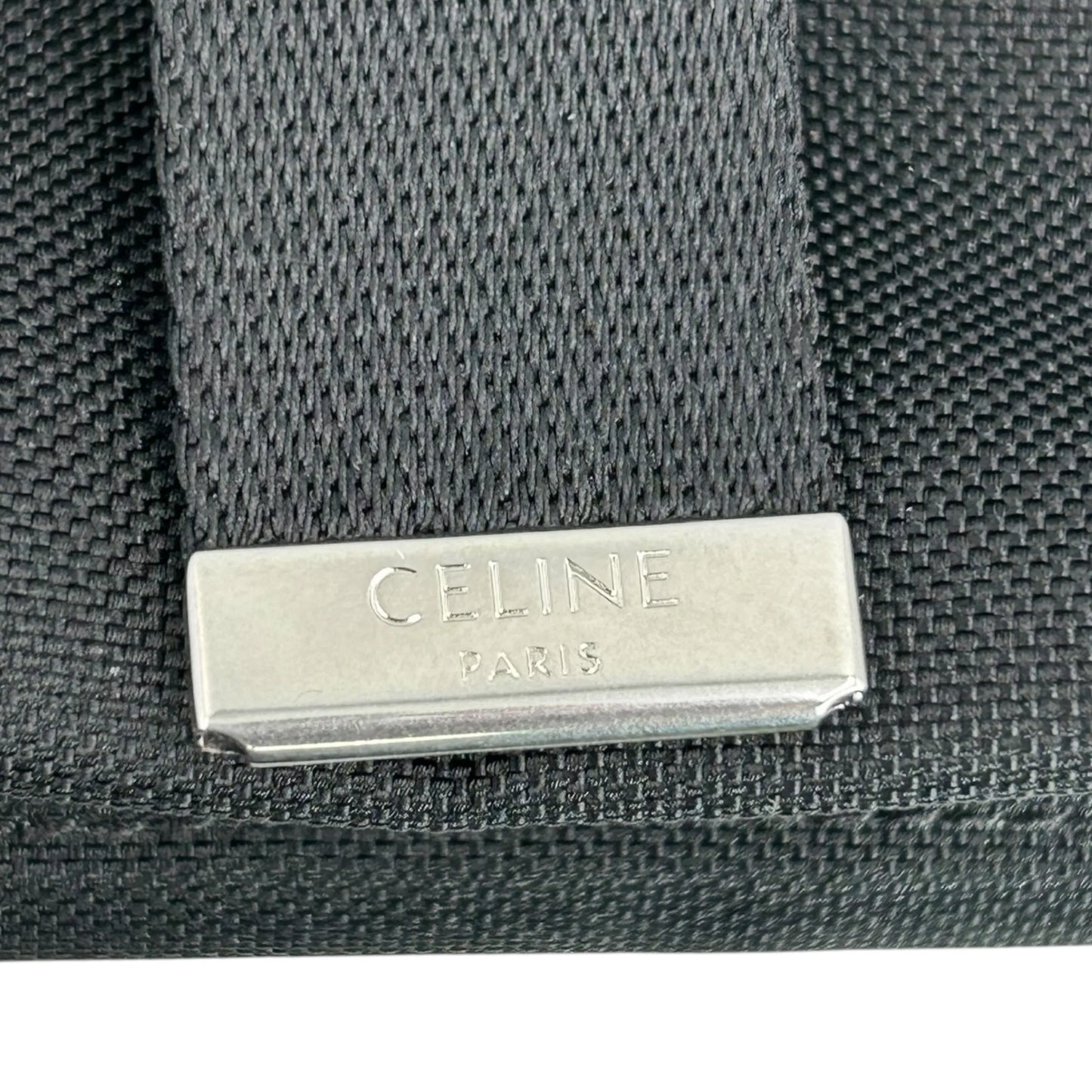 CELINE ロゴ ナイロン トートバッグ - ブラック