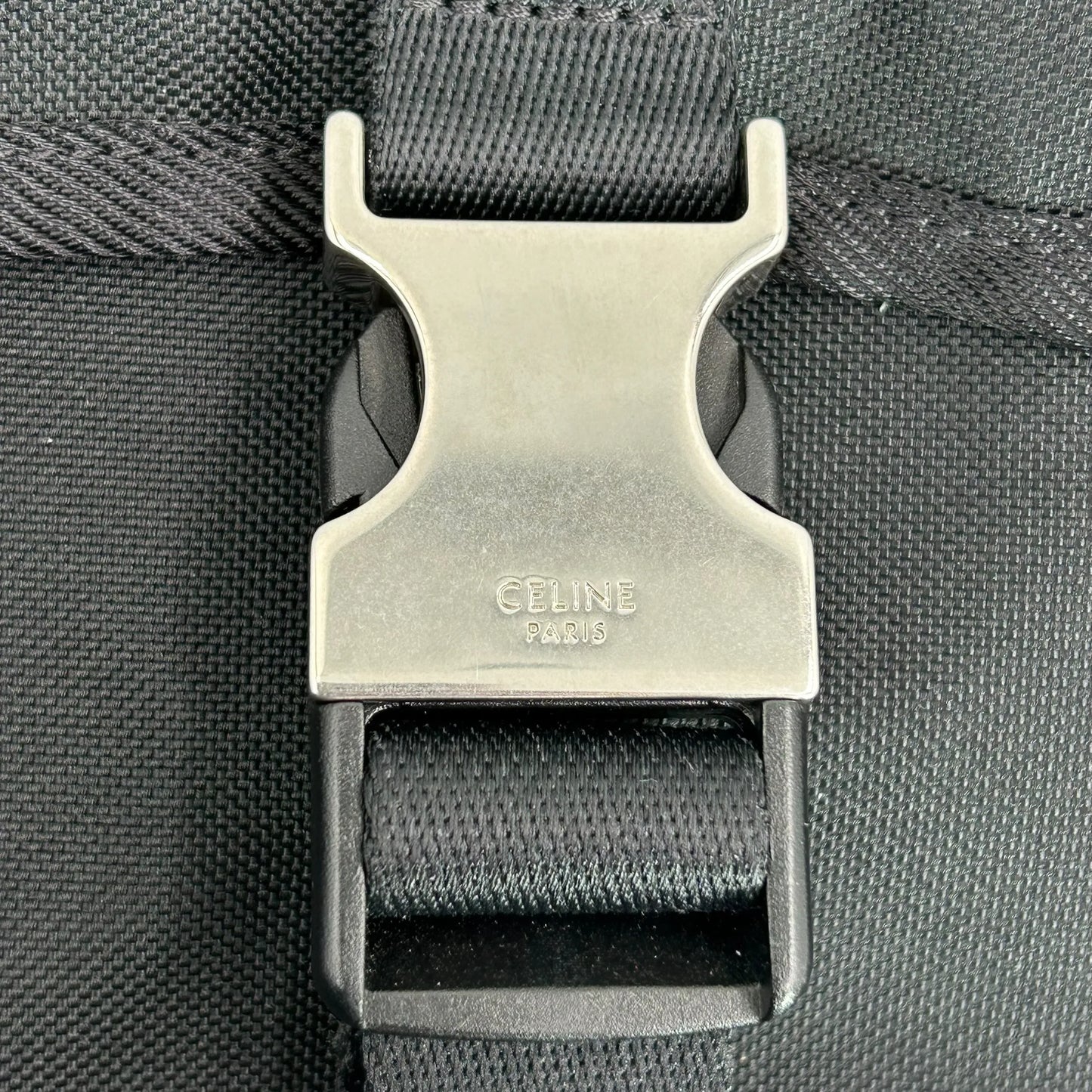 CELINE ロゴ ナイロン トートバッグ - ブラック