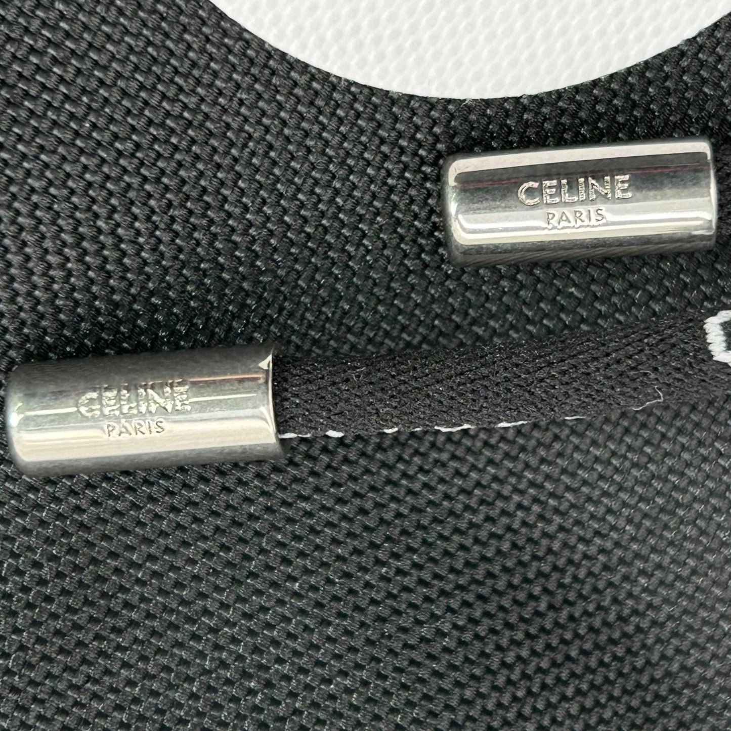 CELINE ロゴ ナイロン トートバッグ - ブラック