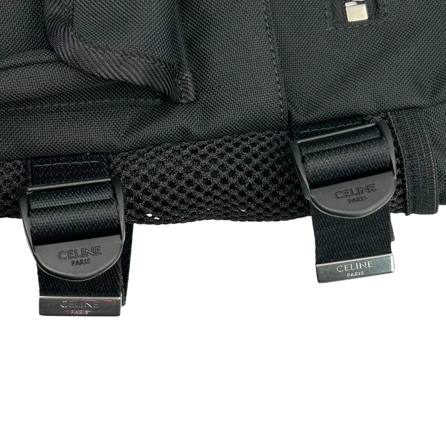 CELINE ロゴ ナイロン トートバッグ - ブラック