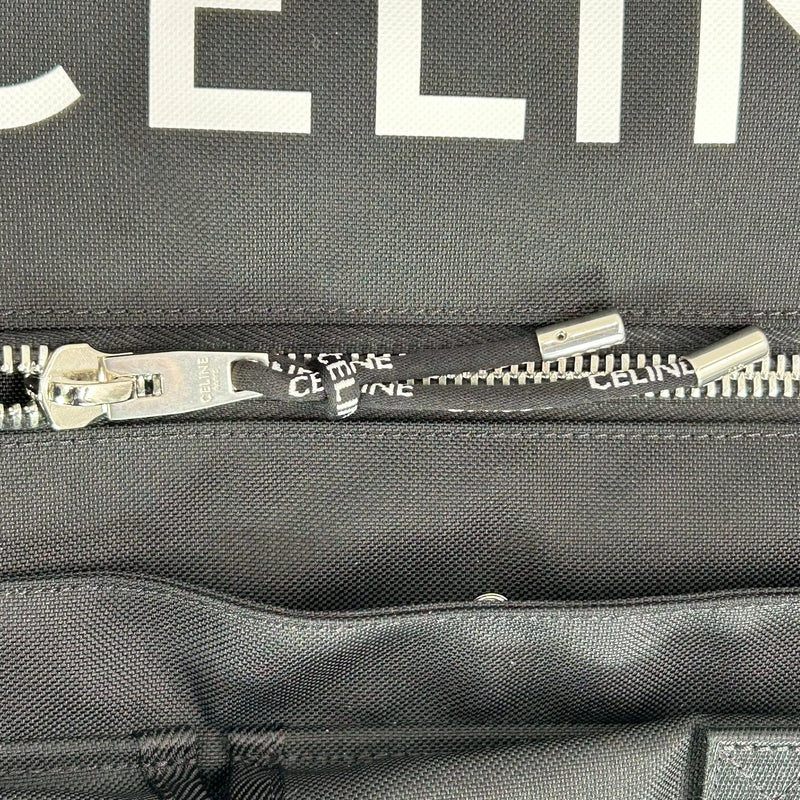 CELINE ロゴ ナイロン トートバッグ - ブラック