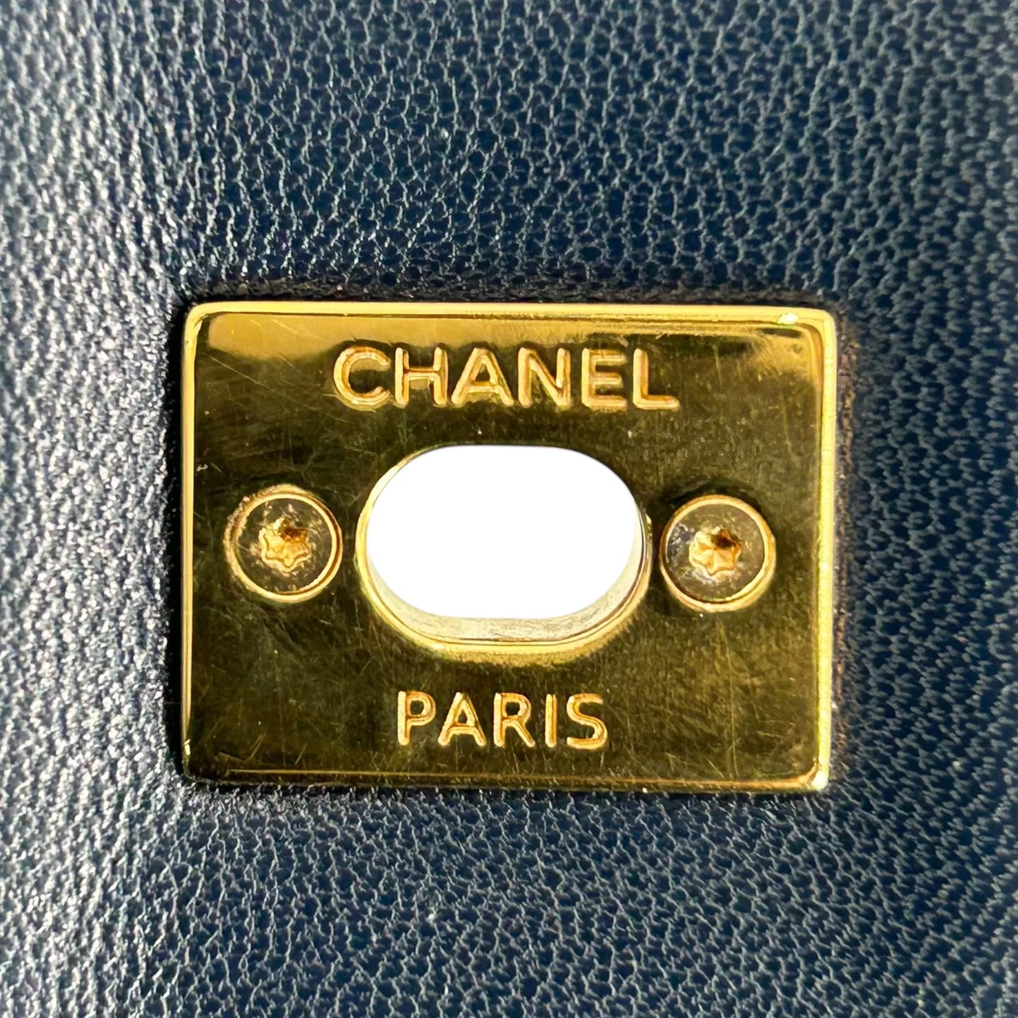 CHANEL マドアモゼル ラムスキン チェーンショルダーバッグ - ネイビー