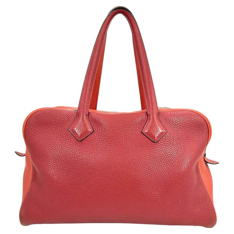 Hermès ヴィクトリア 35 トリヨンクレマンス X刻印（2016年製）ボストンバッグ ハンドバッグ - レッド × オレンジ
