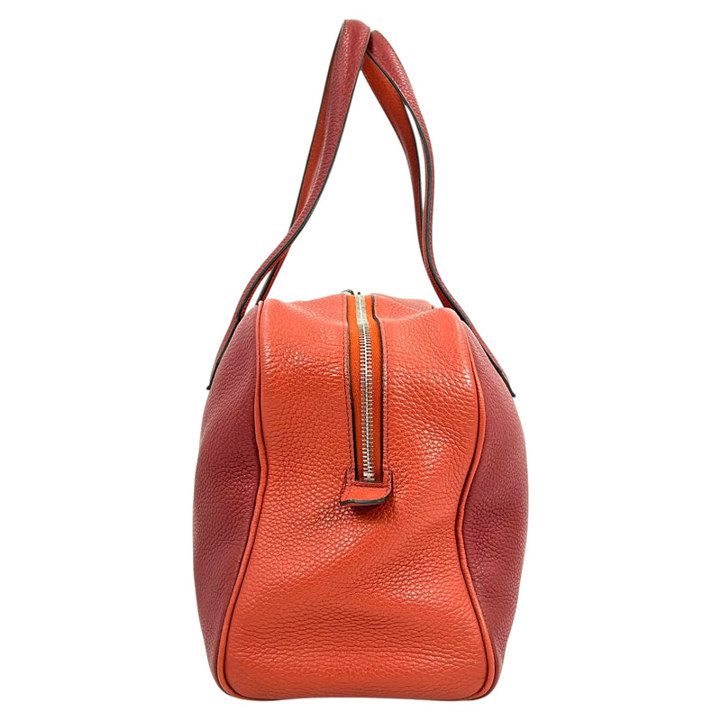 Hermès ヴィクトリア 35 トリヨンクレマンス X刻印（2016年製）ボストンバッグ ハンドバッグ - レッド × オレンジ