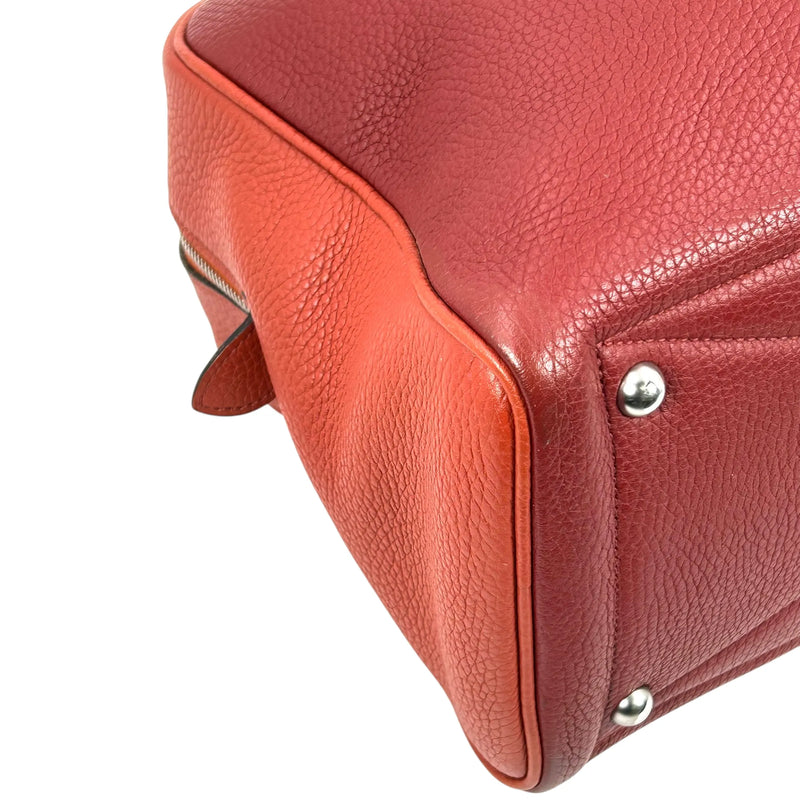 Hermès ヴィクトリア 35 トリヨンクレマンス X刻印（2016年製）ボストンバッグ ハンドバッグ - レッド × オレンジ