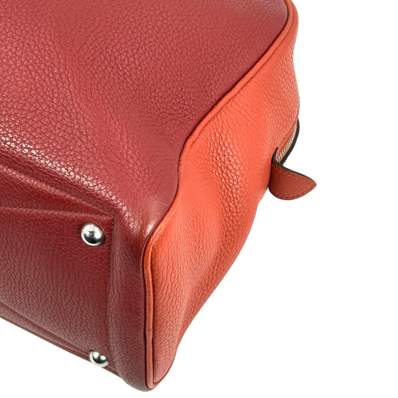 Hermès ヴィクトリア 35 トリヨンクレマンス X刻印（2016年製）ボストンバッグ ハンドバッグ - レッド × オレンジ