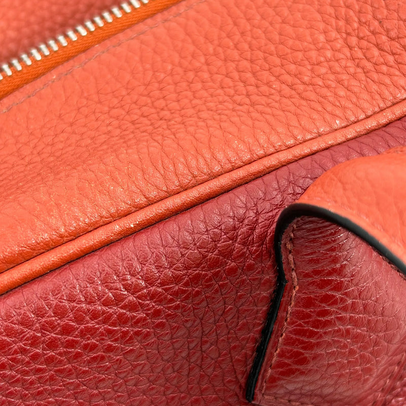 Hermès ヴィクトリア 35 トリヨンクレマンス X刻印（2016年製）ボストンバッグ ハンドバッグ - レッド × オレンジ