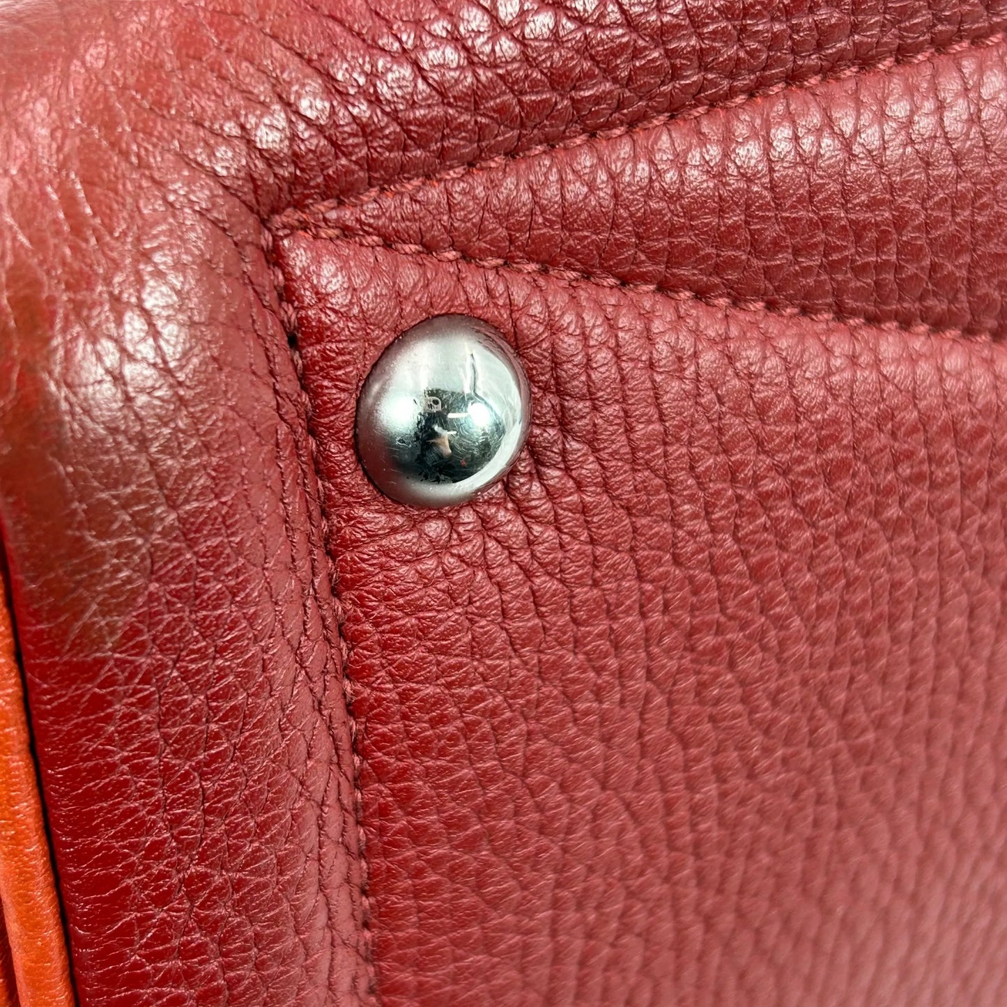 Hermès ヴィクトリア 35 トリヨンクレマンス X刻印（2016年製）ボストンバッグ ハンドバッグ - レッド × オレンジ