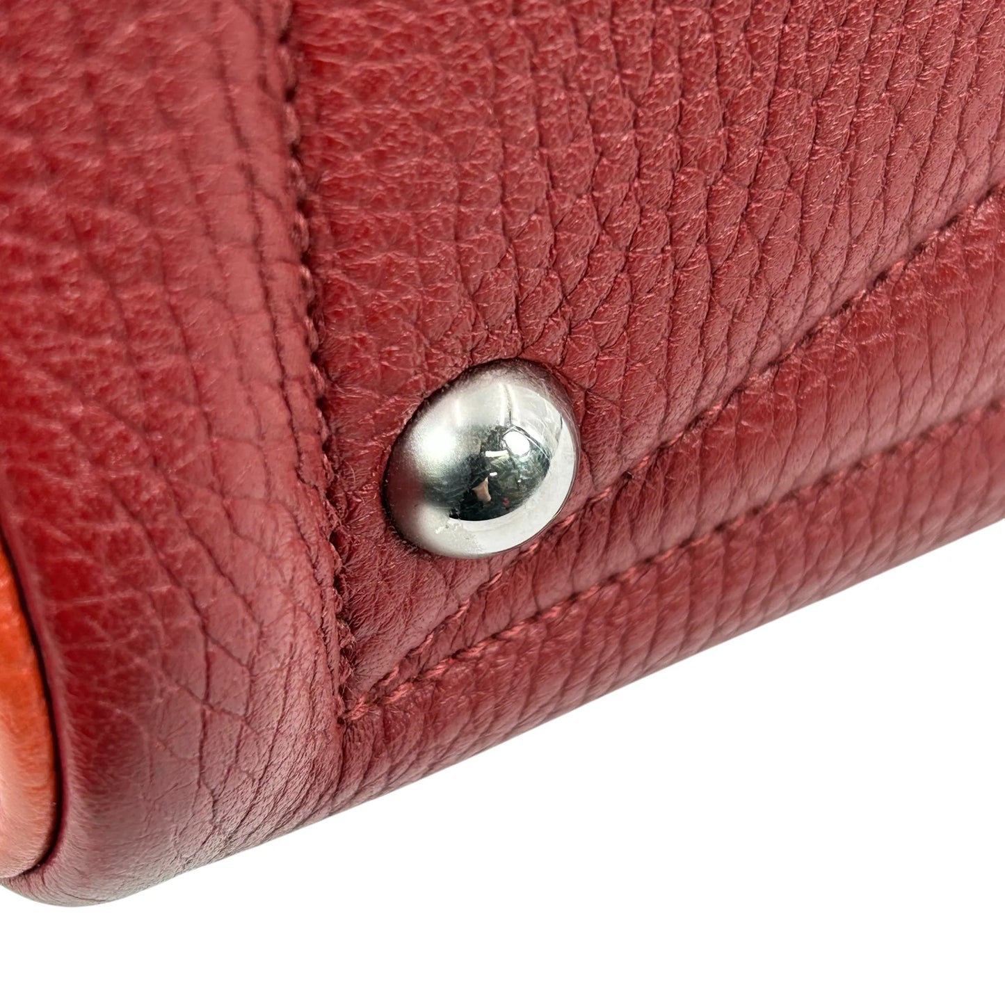 Hermès ヴィクトリア 35 トリヨンクレマンス X刻印（2016年製）ボストンバッグ ハンドバッグ - レッド × オレンジ