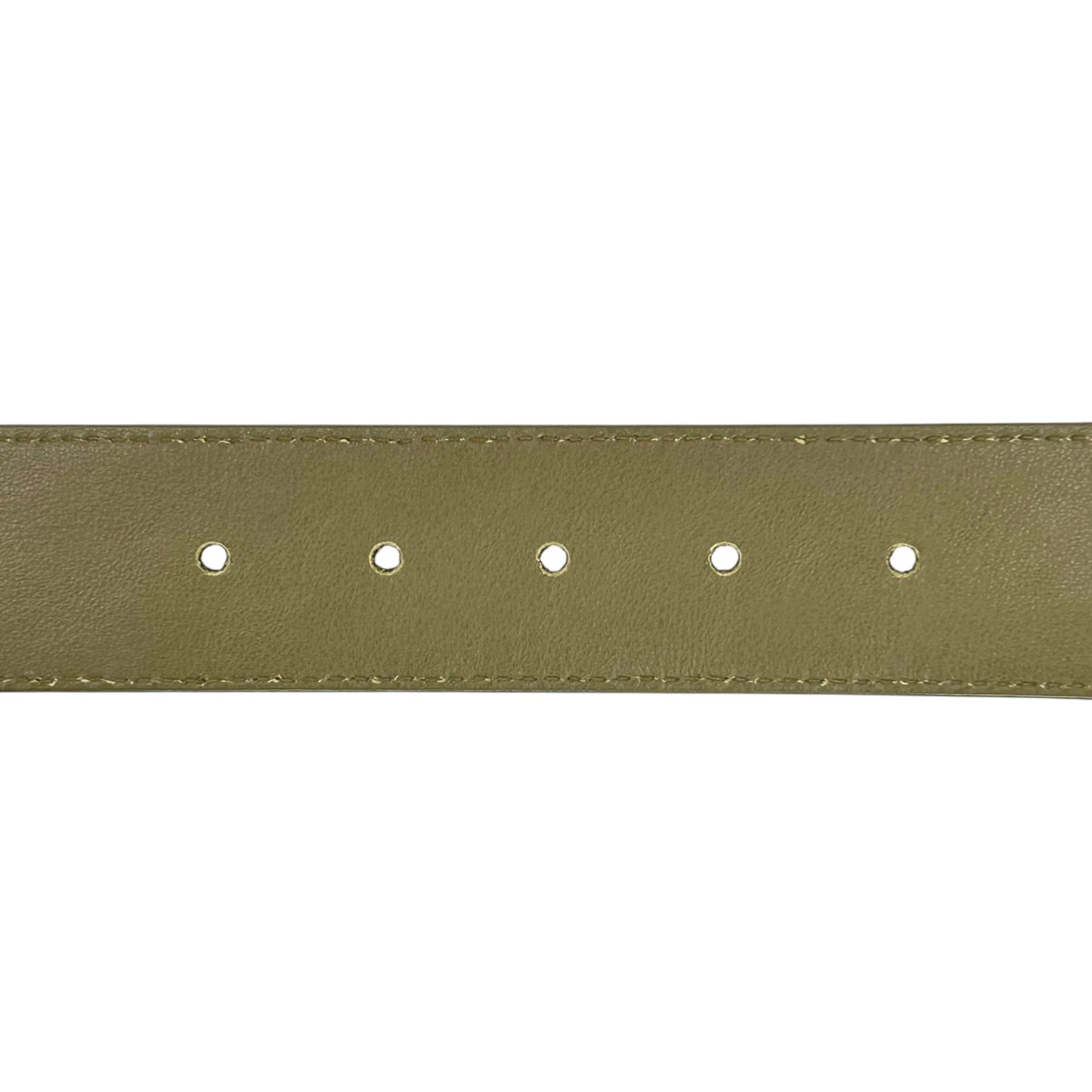 BOTTEGA VENETA イントレチャート レザー ベルト - カーキ