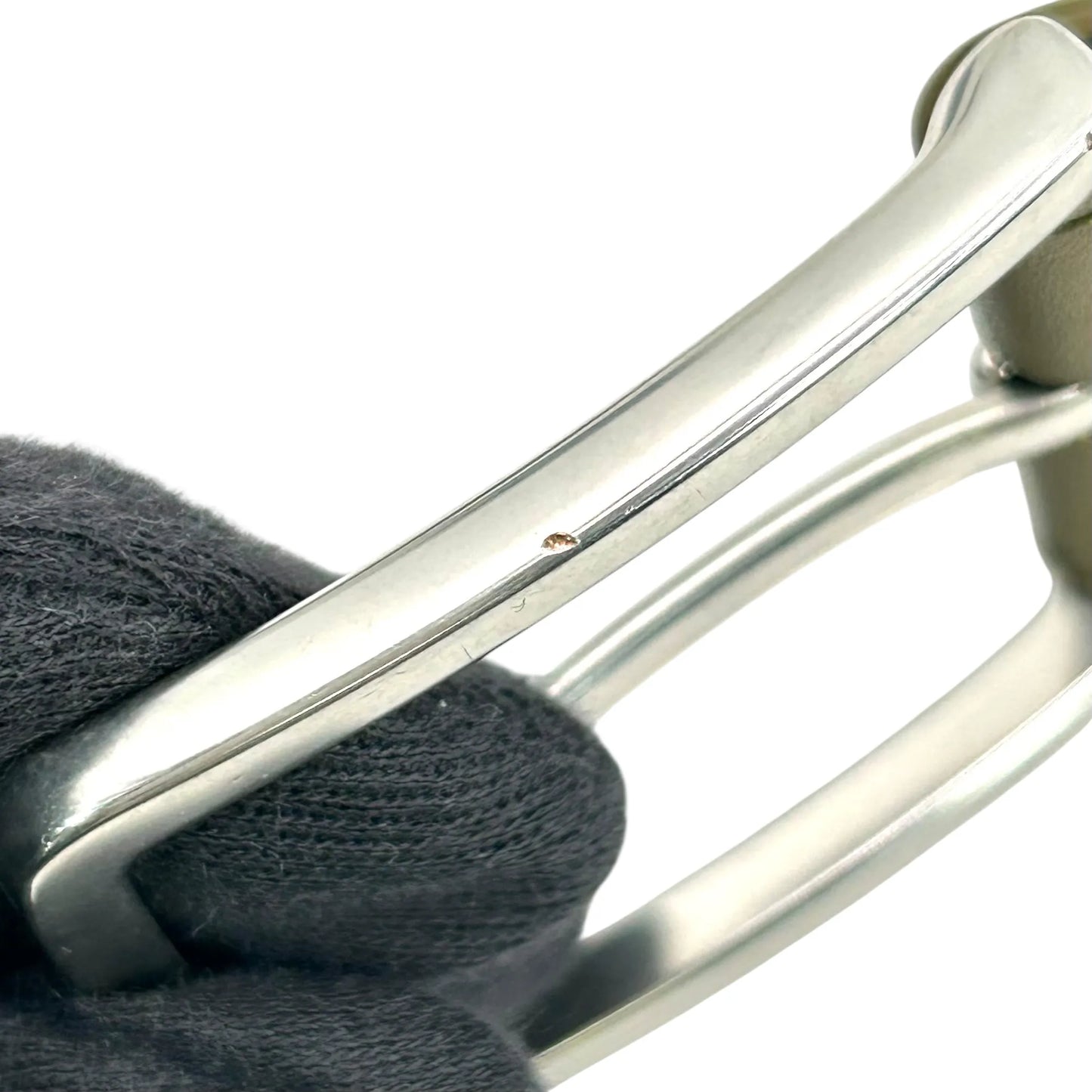 BOTTEGA VENETA イントレチャート レザー ベルト - カーキ