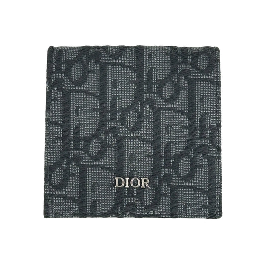 Dior ディオール オブリーク ジャカード コインケース - ブラック
