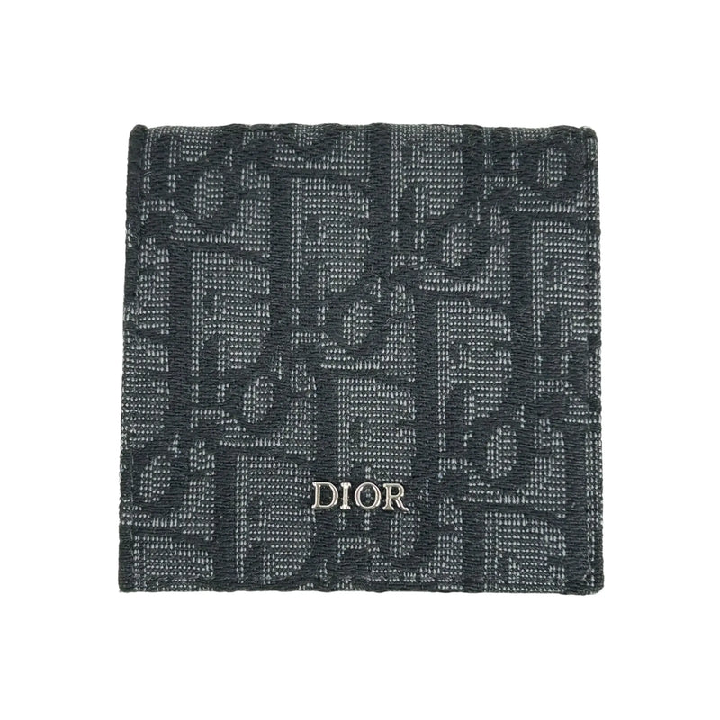 Dior ディオール オブリーク ジャカード コインケース - ブラック