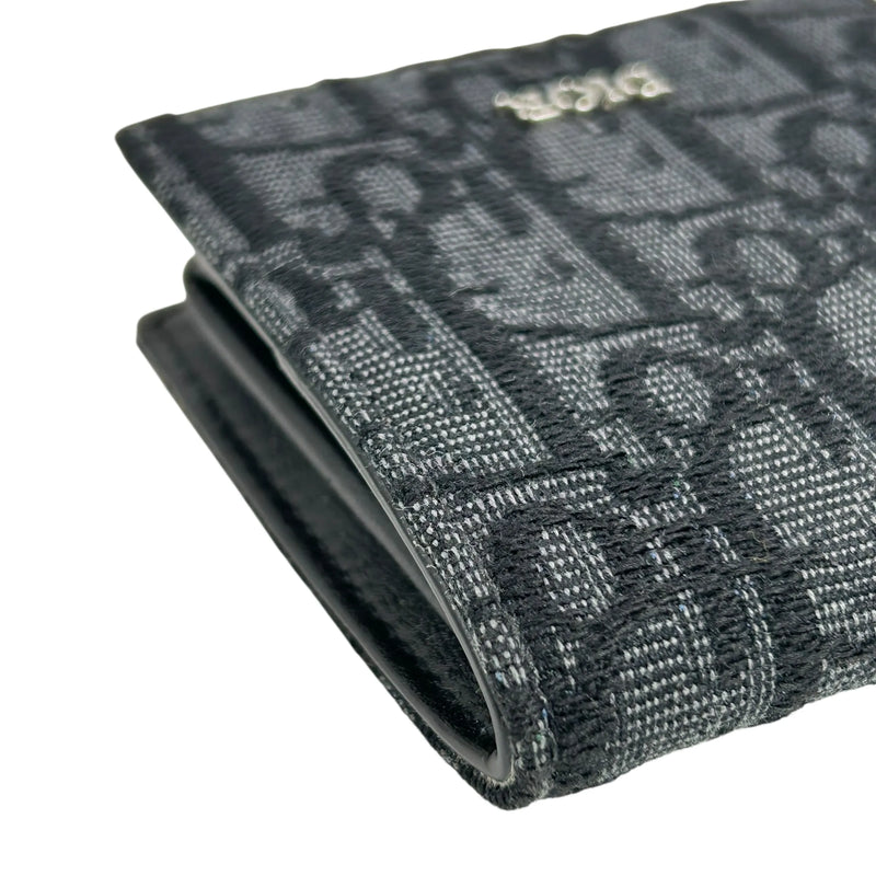 Dior ディオール オブリーク ジャカード コインケース - ブラック