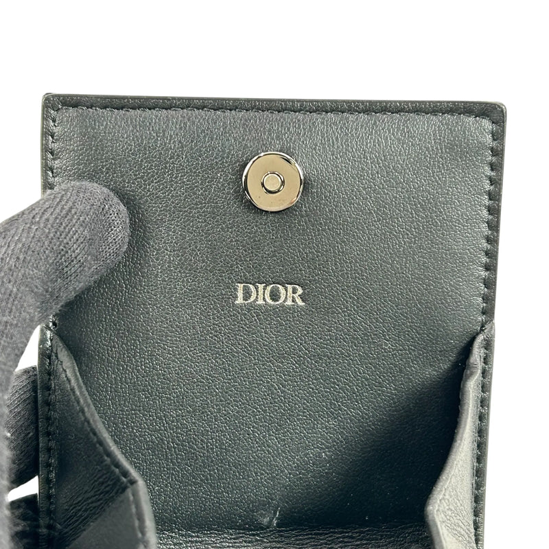 Dior ディオール オブリーク ジャカード コインケース - ブラック