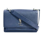 Saint Laurent Sunset Medium Calfskin Shoulder Bag - Navy 