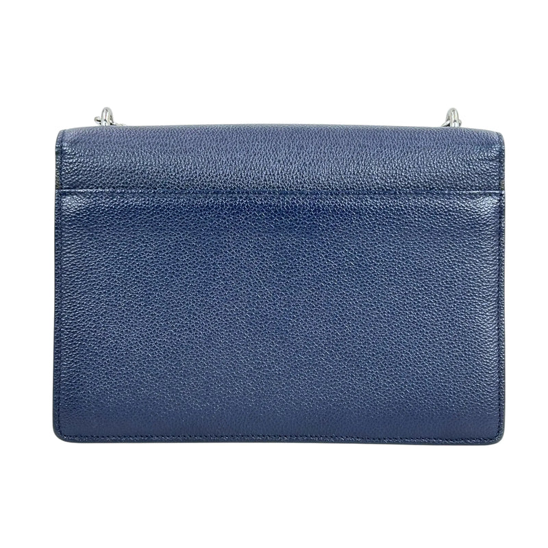 Saint Laurent Sunset Medium Calfskin Shoulder Bag - Navy 