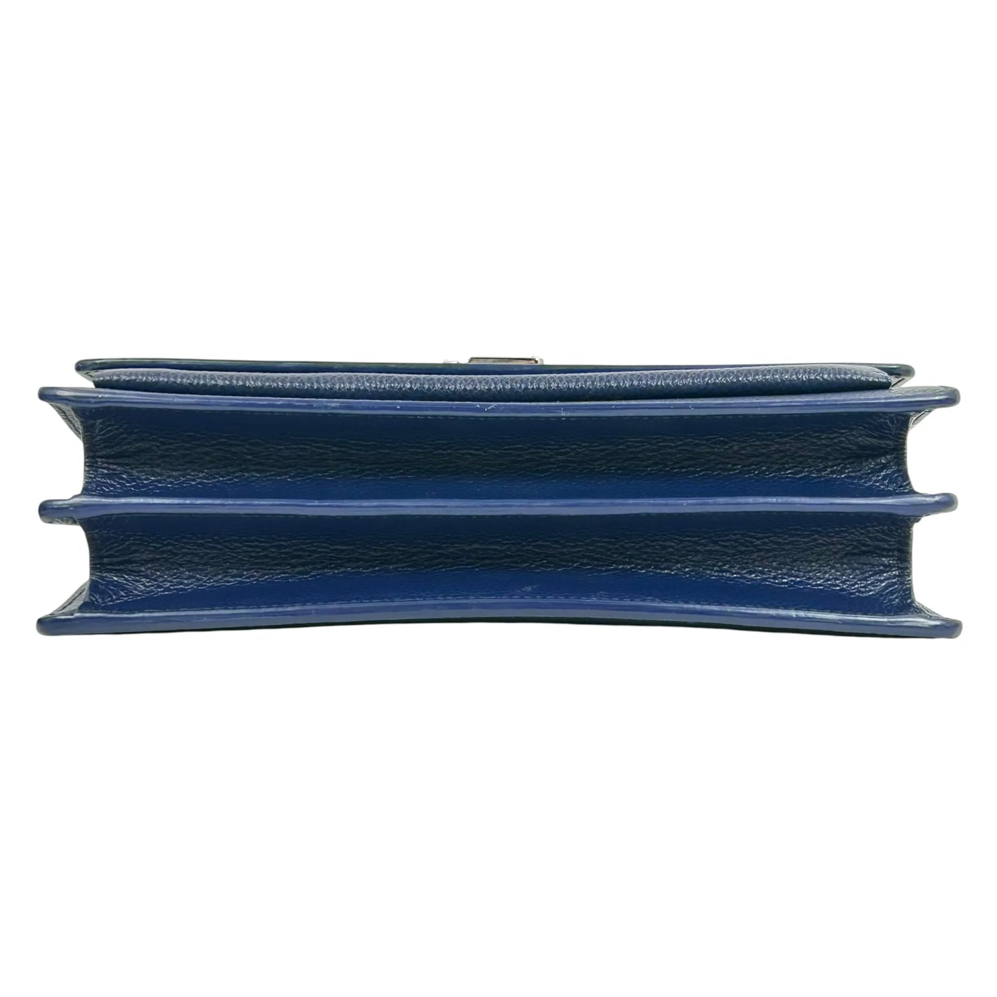 Saint Laurent Sunset Medium Calfskin Shoulder Bag - Navy 