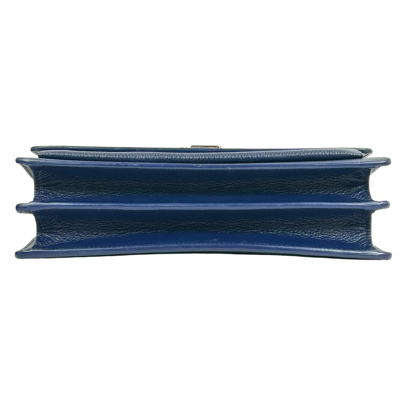 Saint Laurent Sunset Medium Calfskin Shoulder Bag - Navy 