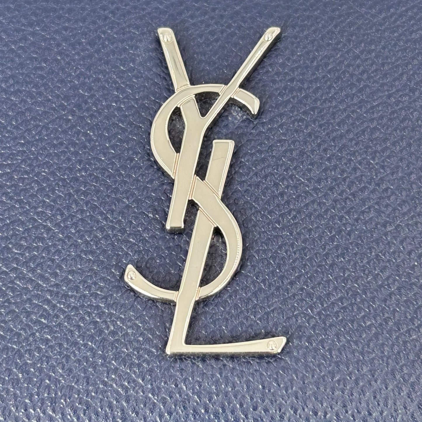 Saint Laurent Sunset Medium Calfskin Shoulder Bag - Navy 