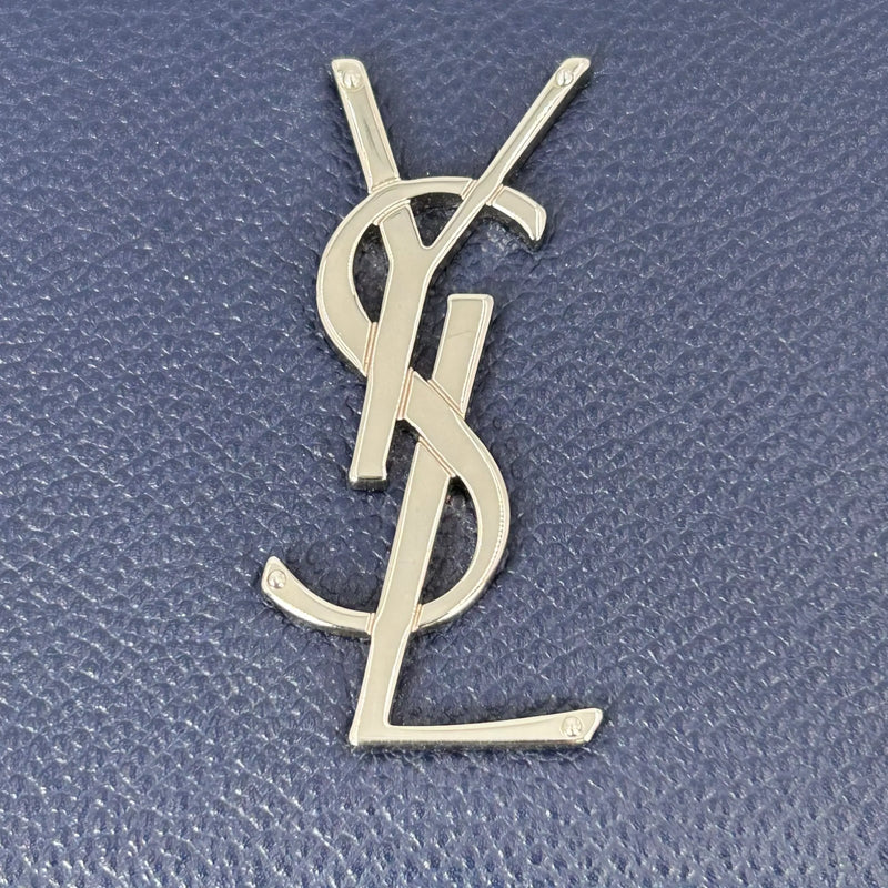 Saint Laurent Sunset Medium Calfskin Shoulder Bag - Navy 