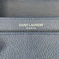 Saint Laurent Sunset Medium Calfskin Shoulder Bag - Navy 