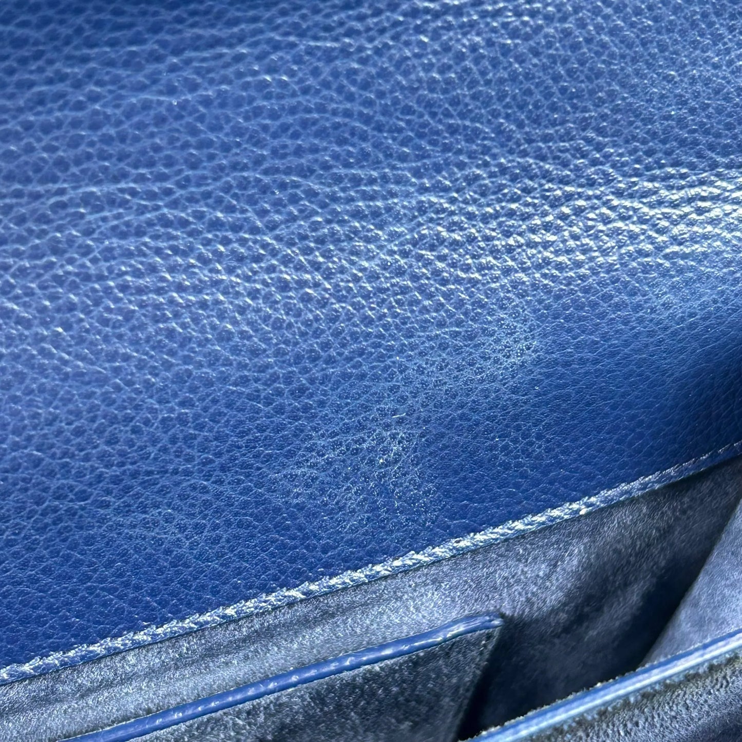 Saint Laurent Sunset Medium Calfskin Shoulder Bag - Navy 