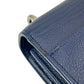Saint Laurent Sunset Medium Calfskin Shoulder Bag - Navy 