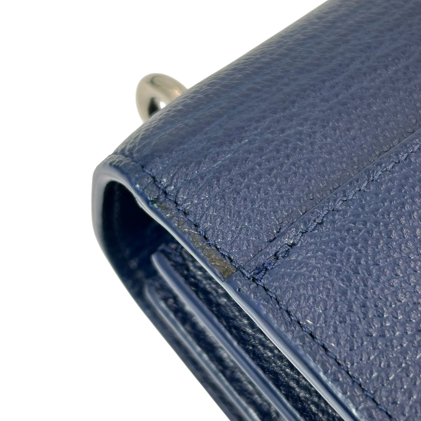 Saint Laurent Sunset Medium Calfskin Shoulder Bag - Navy 