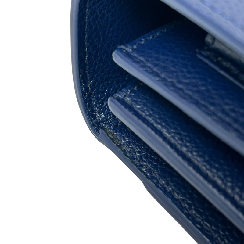 Saint Laurent Sunset Medium Calfskin Shoulder Bag - Navy 