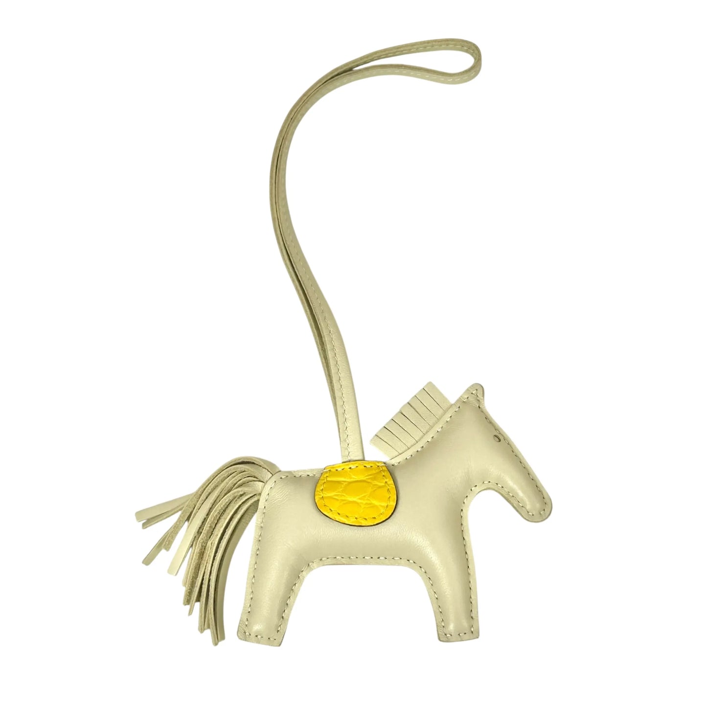 Hermès ロデオチャーム PM アニョーミロ U刻印（2022年製）バッグチャーム - ホワイト × イエロー