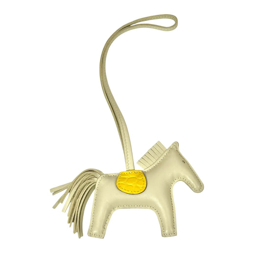 Hermès ロデオチャーム PM アニョーミロ U刻印（2022年製）バッグチャーム - ホワイト × イエロー