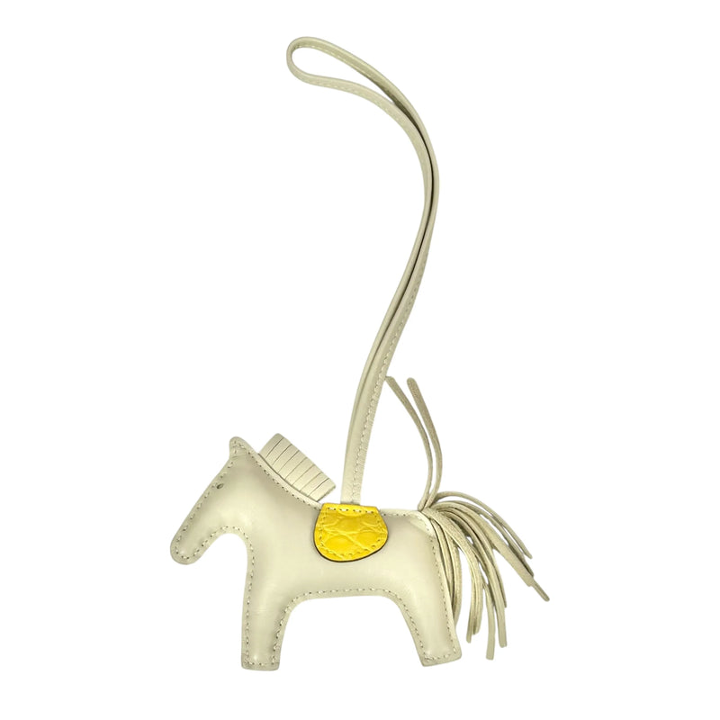 Hermès ロデオチャーム PM アニョーミロ U刻印（2022年製）バッグチャーム - ホワイト × イエロー