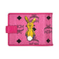 MCM Visetos Rabbit Leather Card Case with Money Clip - Pink