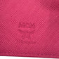 MCM Visetos Rabbit Leather Card Case with Money Clip - Pink