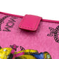 MCM Visetos Rabbit Leather Card Case with Money Clip - Pink