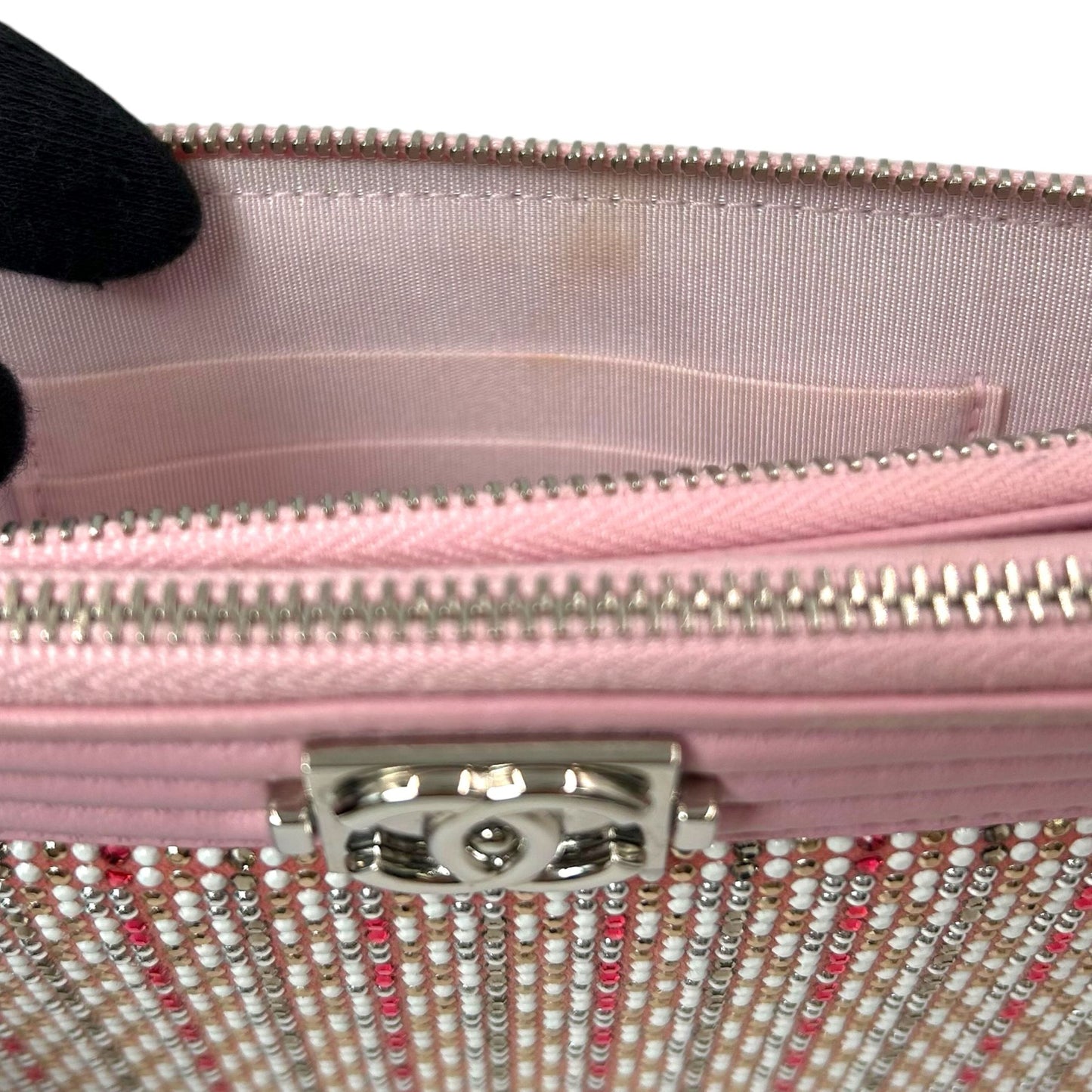 CHANEL  ボーイシャネル_ラムスキン_チェーンウォレット_38854