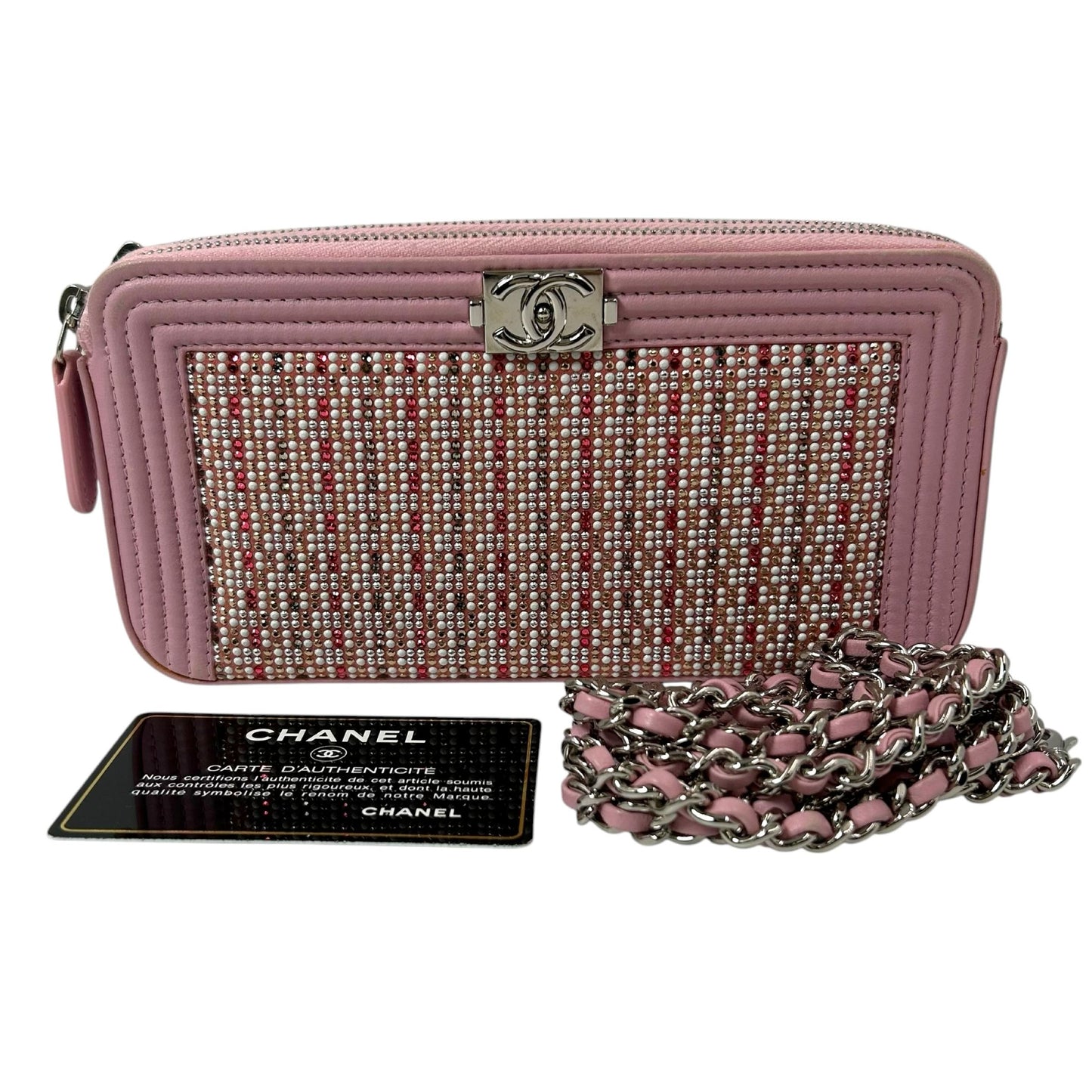 CHANEL  ボーイシャネル_ラムスキン_チェーンウォレット_38854