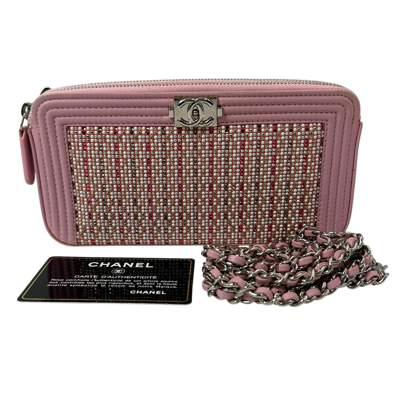 CHANEL  ボーイシャネル_ラムスキン_チェーンウォレット_38854