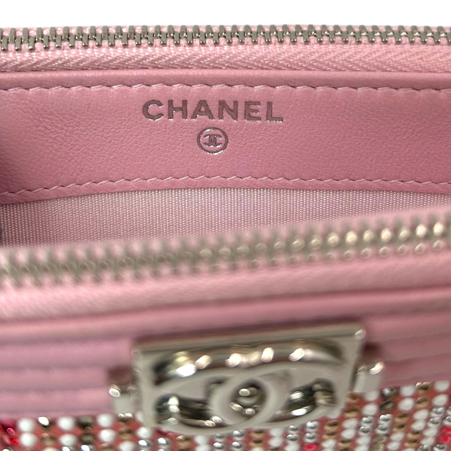 CHANEL  ボーイシャネル_ラムスキン_チェーンウォレット_38854