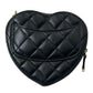 CHANEL マトラッセ ラムスキン チェーンショルダーバッグ ハート ブラック ゴールド金具 _38926